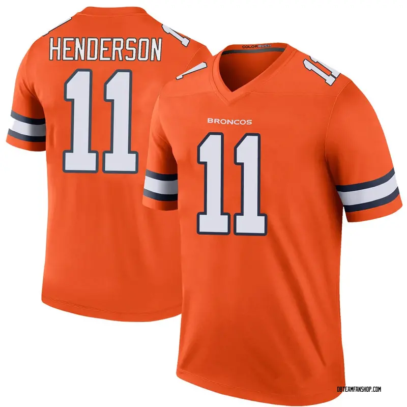 Men's Carlos Henderson Denver Broncos Color Rush Jersey - Orange Legend