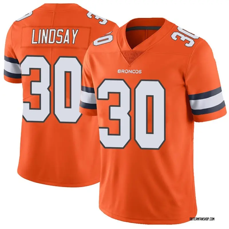 Men's Phillip Lindsay Denver Broncos Color Rush Vapor Untouchable ...