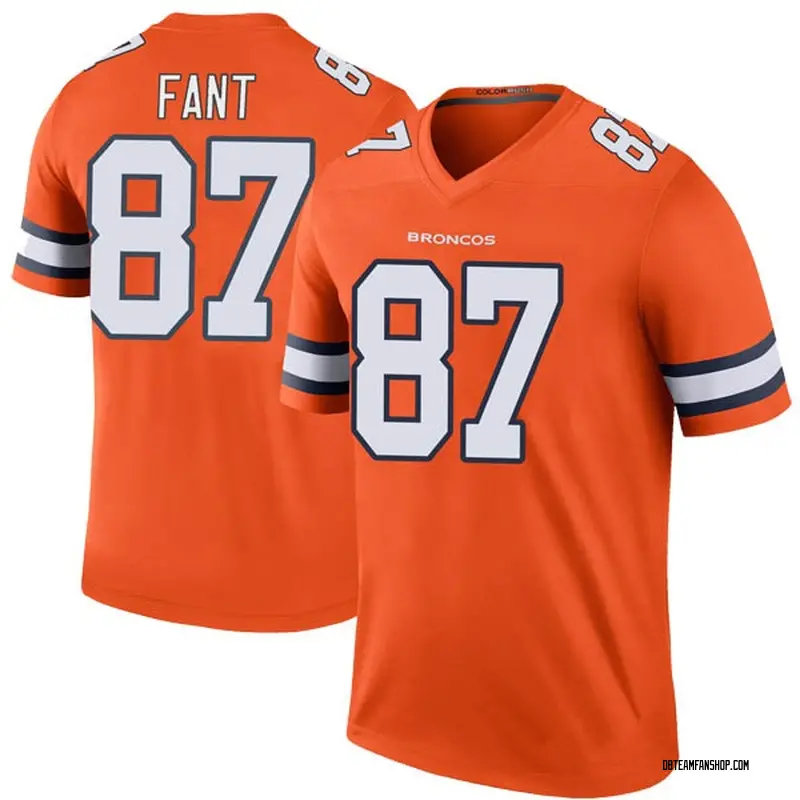 Youth Noah Fant Denver Broncos Color Rush Jersey Orange