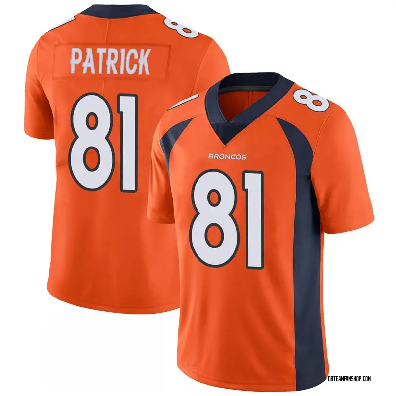 Youth Tim Patrick Denver Broncos 100th Vapor Jersey - Orange Limited