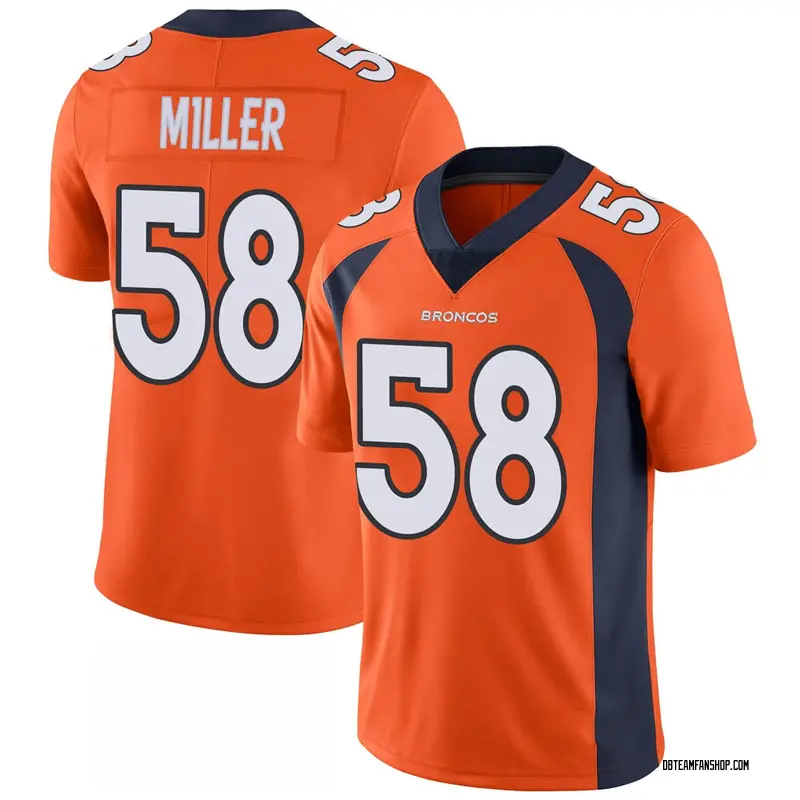 Youth Von Miller Denver Broncos 100th Vapor Jersey - Orange Limited